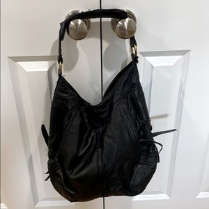 Marc New York black leather shoulder bag